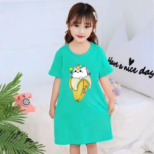 Dress Anak Perempuan Motif BANANA Untuk Usia 1-10 Thn