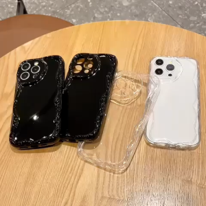 gelombang case vivo y18 y28 y03 y100 v30 5g v30e v30 pro case melting clear case kekinian