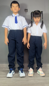 Quần học sinh cho bé trai và gái cấp 1 2 chất vải Tuyết và Bố tốt màu xanh đen loại hàng chuẩn đẹp VNO133