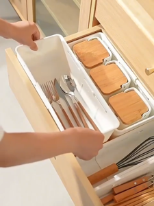 Easyhome.sg Expandable Storage Box Adjustable Kitchen Drawer Organiser Tray
