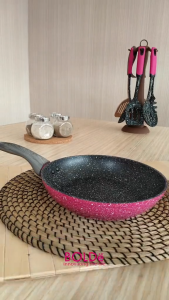 BOLDe Super Pan Wok 30 cm + Glass Lid/Bahan Granite Series - Blackpink