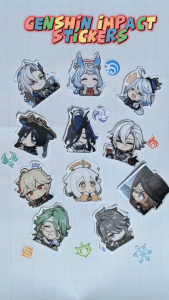 Genshin Impact 4.7 Stickers - Waterproof - Scratch-Proof - Matte Finish - Furina Alhaitham Sigewinne Arlecchino Wanderer Lyney Baizhu Paimon Clorinde Kazuha Neuvilette