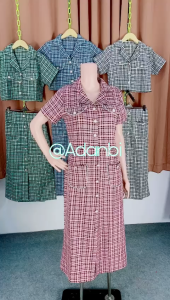 Set Stelan Rok Katun Tweed Import Premium LD 96 42 LP 62-86 PJ 80 Realpict/Korean/Modis/Gaul/Stylis/Kekinian/Murce/Kece/Viral/Lagi Viral/Satu Set/One Set/Ngantor/Ngampus/Healing/Santai/Kotak-Kotak/Kancing/Kantong Hidup/Jadul