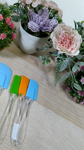 CHOBIG Spatula Silicone Sodet Masak Polesan Kue Solet Silikon Gagang Bening