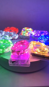 พวงมาลัยลวดทองแดง 3M 5M 10M ไฟสายแบบเทพนิยาย LED พวงมาลัยใช้พลังงานจากแบตเตอรี่สำหรับตกแต่งวันหยุดไฟประดับคริสต์มาสงานแต่งงาน