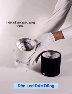 Đèn Ống Bơ Ốp Trần Nổi 12W Ánh Sáng Vàng Trắng 3 Màu - Đèn lon ốp ban công phong cách hiện đại (BẢO HÀNH 1 NĂM)