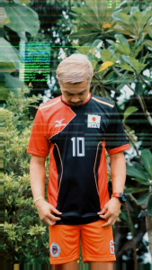 เสื้อฟุตบอลญี่ปุ่น เสื้อฟุตบอล Japan พิมพ์ลายทั้งตัว JP-014