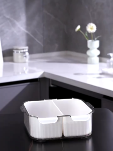 Keranjang Tempat Buah Sayur / Wadah Tempat Cuci Buah Sayur Dengan Tirisan Double Layer