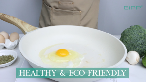 Gipp Non-stick pan 20 /24cm White granite pan Non-stick PFOA-free Suitable for all hobs