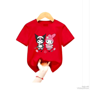 Atasan Kaos Anak Perempuan KUROMI & MELODY Usia 1-12 Thn