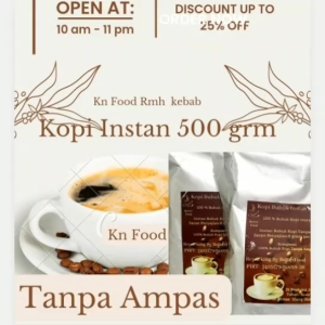 INSTANT COFFEE 500gram Bubuk Kopi Spray Dried Tanpa AMPAS (SR01)