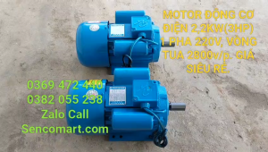 Motor điện gia đình 220v cong suất 22kw lõi đông tua nhanh 2800v/p