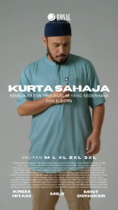 Baju Koko Kurta Saja Muslim Sholat Pria Cowok ROSAL