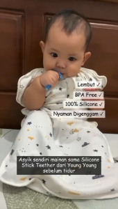 YOUNG YOUNG Gigitan Stick Bayi Silicone Baby Teether Stick 11