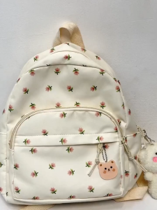 NURABAGS - Tas ransel wanita populer terbaru motif bunga tulip/ tas anak sekolah perempuan terlucu korean style / tas gendong anak perempuan casual stylish / tas anak perempuan termurah /tas sekolah wanita SD SMP SMA remaja Tas Bahu wanita  Tas Ransel