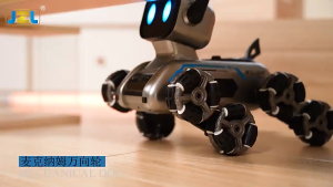 Interactive 8-Wheel Stunt Dog Robot Toy with LED Eyes Music & Dance - New 2.4G Remote Control Vehicle for Boys & Girls