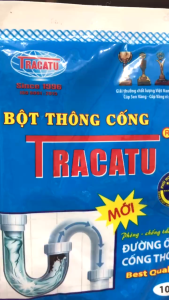 Bột thông cống chống tắc nghẽn bồn rửa chén bồn rửa mặt Tracatu đạt chuẩn ISO 9001:2015 gói 100g