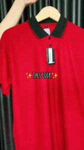 BISA COD Baju Polo Kerah Kombinasi List Lengan Pendek Shirt Polo Basic Kaos Kerah Pria Wanita Dewasa Kancing Depan