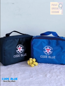 Handbag Medis Code Blue Tas Medis P3K Obat Pouch Travel Hand Bag First Aid Kit Tas Jinjing