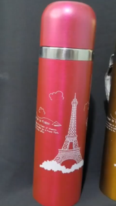 Klik-Beli Termos Motif PARIS 500ml Stainless Steel Botol Minum Karakter Thermos Air Tahan Panas Dingin