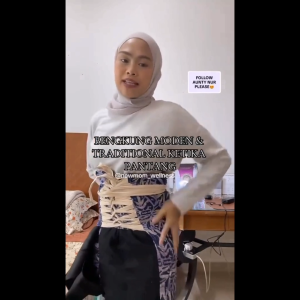 [ORIGINAL] MAHTHIKA Bengkung Semi Moden Tali & Strap Premium Bersalin Normal Czer Pantang Sendiri Kain Belacu Batik Confinement Baby Bayi