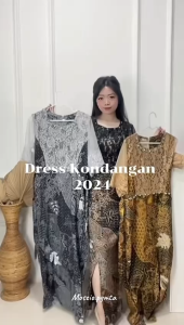 Dress Jodie Batik Brukat Dress Kekinian Dress Wanita Fashion Wanita Cod