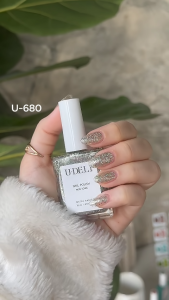 สีทาเล็บ สีทาเล็บกึ่งเจลกลิตเตอร์ U-DELI กลิตเตอร์ กากเพชรแน่นๆ ไม่ต้องอบ เม็ดสีชัดสวย เล่นแสงสวย แห้งเร็ว ไร้กลิ่นฉุน ปราศจากพาราเบน สีกากเพชร สีเล็บกลิตเตอร์ พร้อมส่ง