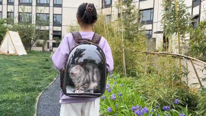 Astronot Transparan Pet Cargo Kucing Besar Tas Ransel Hewan Travel Bag Hewan Anti Air Tas Kucing