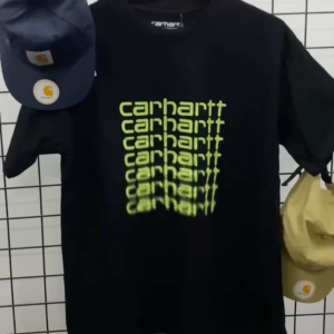 T-SHIRT CARHARTT 208 Black Short Sleeve Roundneck High Quality Cotton Baju lelaki Lengan Pendek