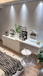 Bàn trang điểm kèm tủ đồ 6 ngăn kéo tuỳ chỉnh kích thước decor phòng cực xinh GP305/GP325