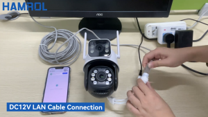 Hamrol 4K 8MP POE PTZ Camera Automatic Tracking Waterproof Color Night Vision  Wired Security Monitoring CCTV