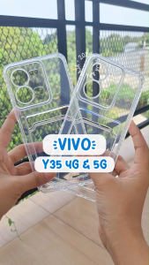 Soft Case For VIVO Y35 4G Card Slot Kartu Casing Silicon HP Bening Clear Dompet