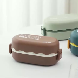 TERBARU LUNCH BOX KOTAK BEKAL 2 SUSUN KAPASITAS 850ML SUDAH DILENGKAPI SENDOK Kitchenware