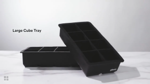 4/6/8 Grid Silicone Square Ice Grid Ice Cube Tray with Cover Large Ice Maker Food Grade Ice Mold Bar Kitchen Ice Maker