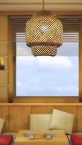 Đèn Dệt Tre Nghệ Thuật Phong Cách Wabi-Sabi Đông Nam Á Decor Nhà Hàng Phòng Khách
