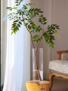 Myelement Clear Glass Cylinder VaseFish Aquarium Decor Decor VasesClear Vases for Wedding Decorations