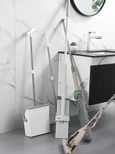 🔰 SG SELLER > 304 Stainless Steel Self Adhesive Mop Holder Wall Mounted Broom Hook Umbrella Hanger Storage Organizer