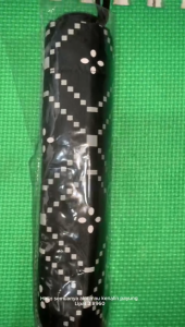 Payung Lipat 3 Kotak Persegi Lapis Hitam Anti UV GRC - 8960
