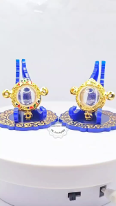 A#136-2ลูกอม ตลับพระกรอบพระทองเหลืองชุบไมครอนทอง พิมพ์ลูกอม 3 หู ภายใน 2.0ซม หรือใกล้เคียง <<ขนาดที่ใส่สวย 1.6x1.6 ซม>>