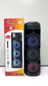 OUDIOBOP BK-8838 8.5" x3 inch Portable Wireless Bluetooth Speaker With free mic party karaoke home