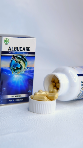 Albucare Kapsul Kutuk Ikan Gabus Albumin - Obat Pengering Luka Pasca Operasi Caesar Pengering Luka Diabetes Luka Jahitan Luka Air Panas Luka Kenalpot Asli Original BPOM