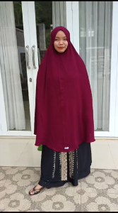 Almiftah Hijab Khimar 4XL Non PED Crinkle & Jilbab Jumbo Non PED Crinkle