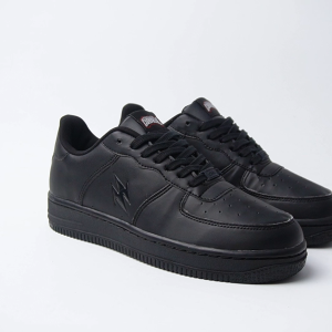 SEPATU CORVALUE FOOTWEAR - Sepatu Sneakers Kasual pria wanita Hiratskua 006 Full black Casual Shoes