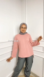 Baju Atasan Wanita Ootd Hijab Keysila Blus Kaos Katun Combed 24s S M L XL XXL 3XL Blouse Remaja Adem