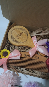 Personalized Comb Gift Set For Ninang Ninong Groomsmen Bridemaids Laser Engrave with BOX