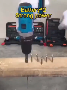 【COD】Cordless Drill Electric Hammer Impact Case Screwdriver Accessories set cordless drill Hand Electric Drill Heavy Duty 48V 88V 108V 168V Cordless Power Impact Tools Kit with 2 Lithium Batteries with LED Light Wireless Drill