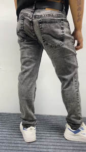 Custom Plain acid Black skinny stretch Casual Retro Stylish Breathable Slim Mens Street Style Versatile Design Denim Jean Pants