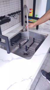 Kitchen Rack Stainless Steel Sink Telescopic Drain Rack Tableware Storage Rack Washbasin Drain Basket Retractable