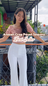 ADD-AIREL ATASAN CROP TOP PAYET/SEQUINS CROP TOP 055