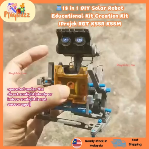 1.[SEDIA STOK ADA]Playkidzz mn s 🤖13 in 1 DIY Solar Robot Educational Kit /Projek RBT KSSR KSSM- 13合1太阳能机器人益智玩具/教育玩具/太阳能☀
